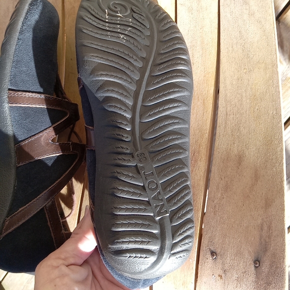 NAOT BLUE SUEDE LEATHER LACE UP MARY JANE SHOES SANDALS SIZE 36 U.S.A 5 - Picture 13 of 16